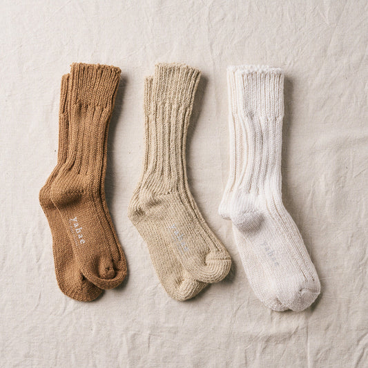 yahae - ORGANIC COTTON ROW GAUGE SOCKS