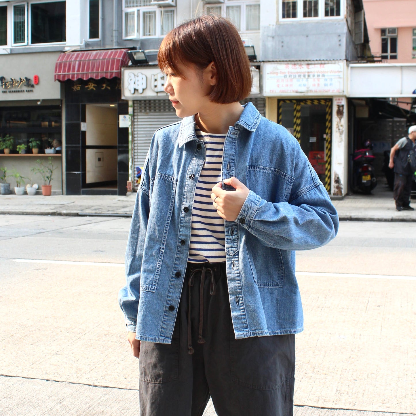 D.M.G - Denim PW Shirt
(Used Blue)