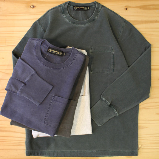 REDWOOD CLASSICS -
 BOREAL L/S POCKET TEE
 (GARMENT DYE)