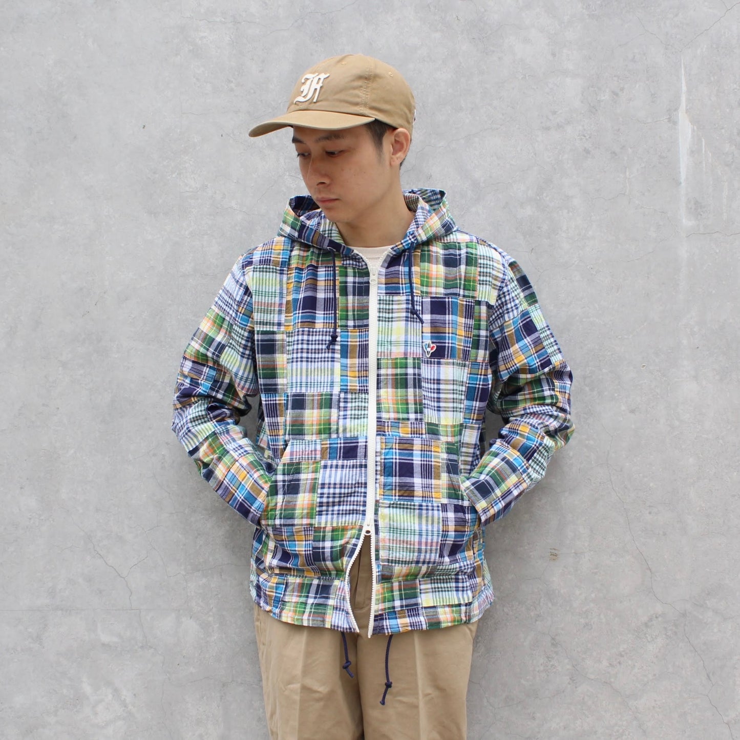 ARVOR MAREE -
MADRAS ZIP UP PARKA