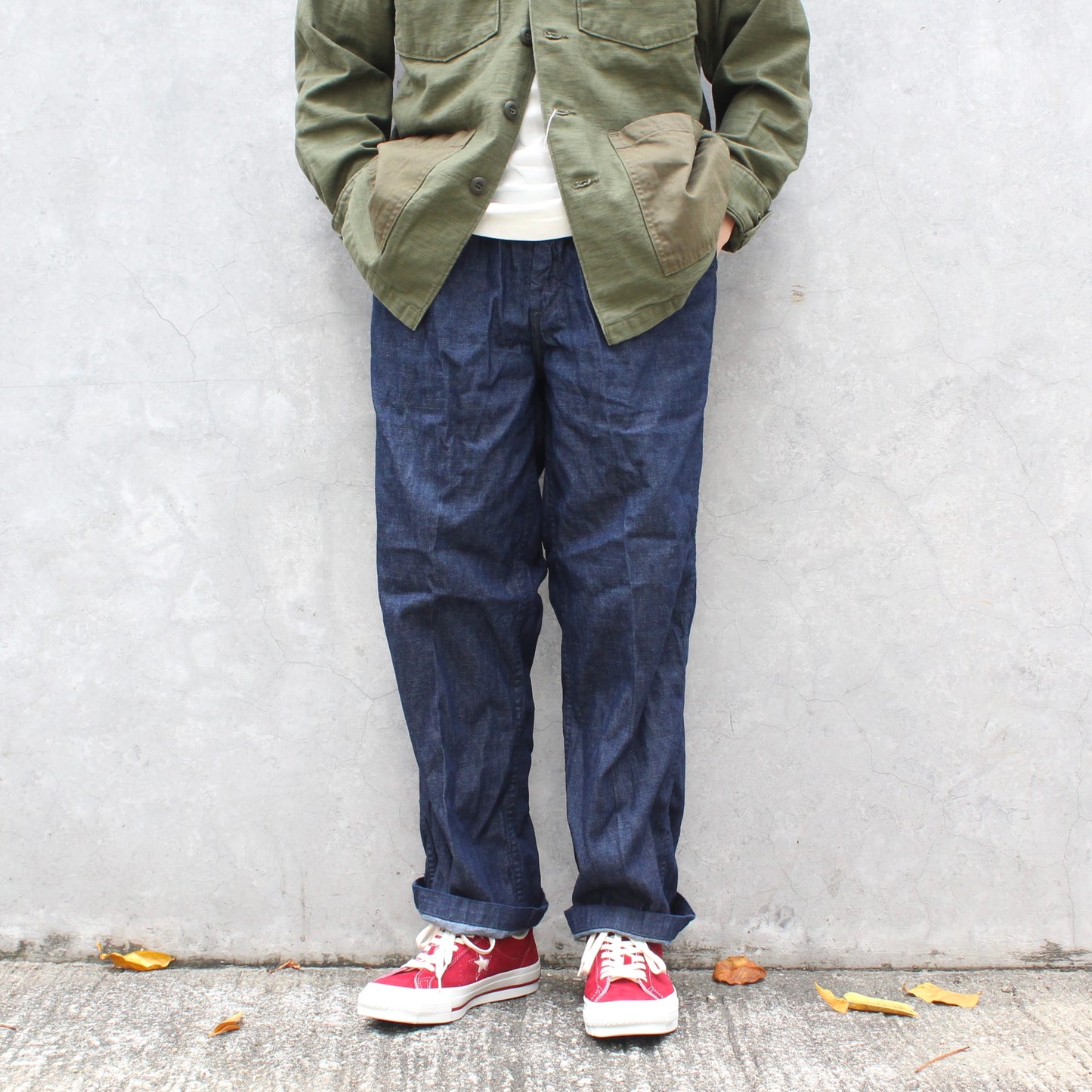 OrSlow - 8OZ TWO TUCK DENIM TROUSERS