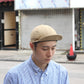 HIGHER - 
COTTON LINEN VINTAGE BACKSATIN CINCH BUCKLE CAP