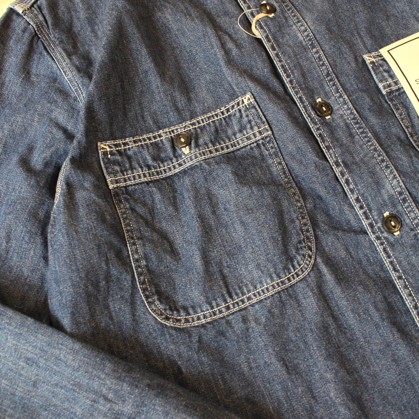SPELLBOUND - 
STANDARD 6OZ DENIM WORK SHIRT (USED WASH)