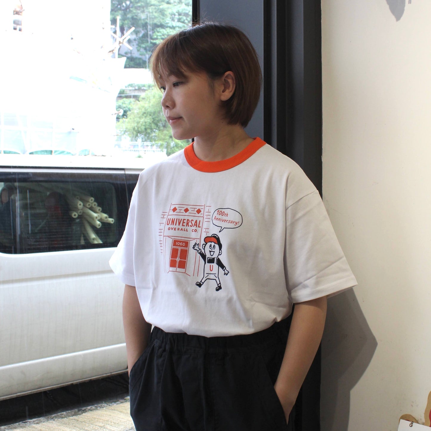 UNIVERSAL OVERALL Japanese version-
 (100th anniversary)
 WINDY JR. RINGER TEE