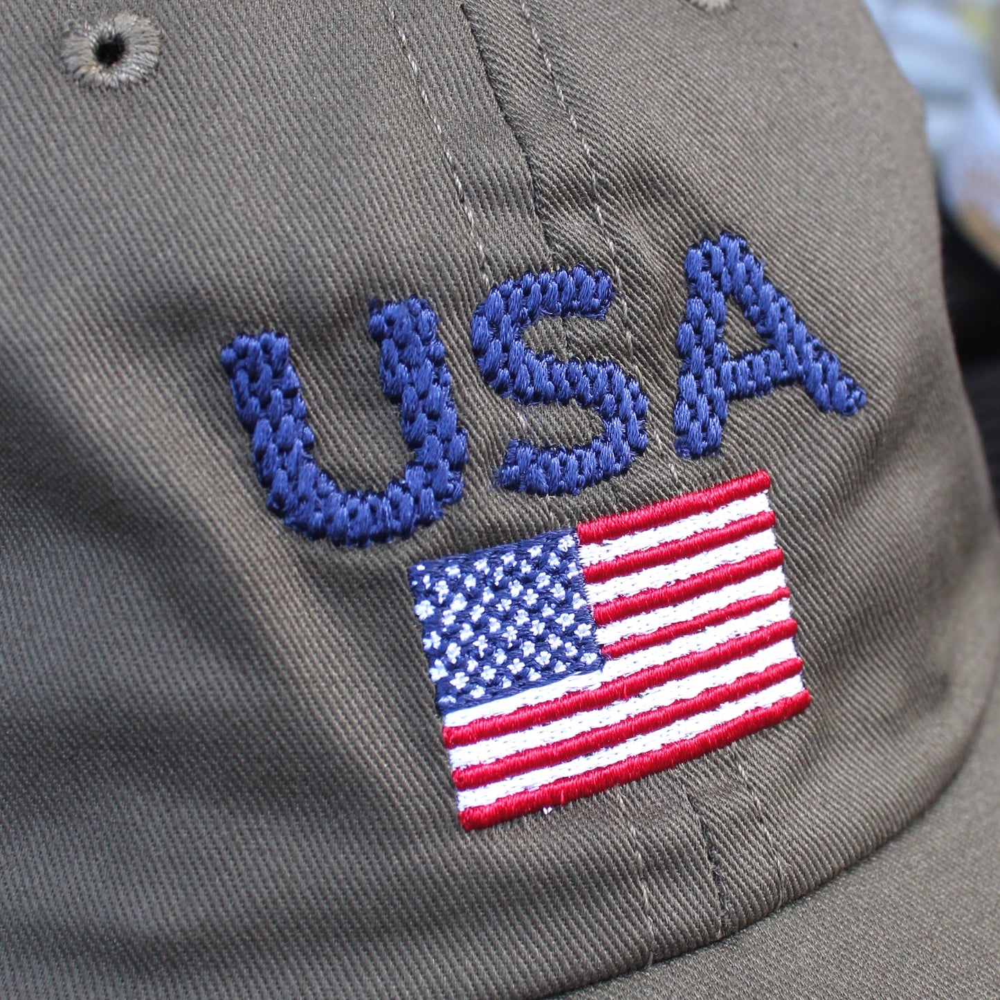 COMPETITION HEADWEAR - USA FLAG EMB CAP