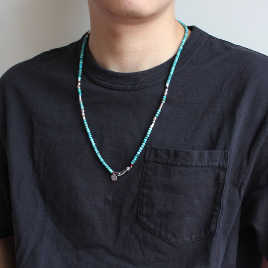 Atease - 
SILVER & TURQUOISE BZ NECKLACE