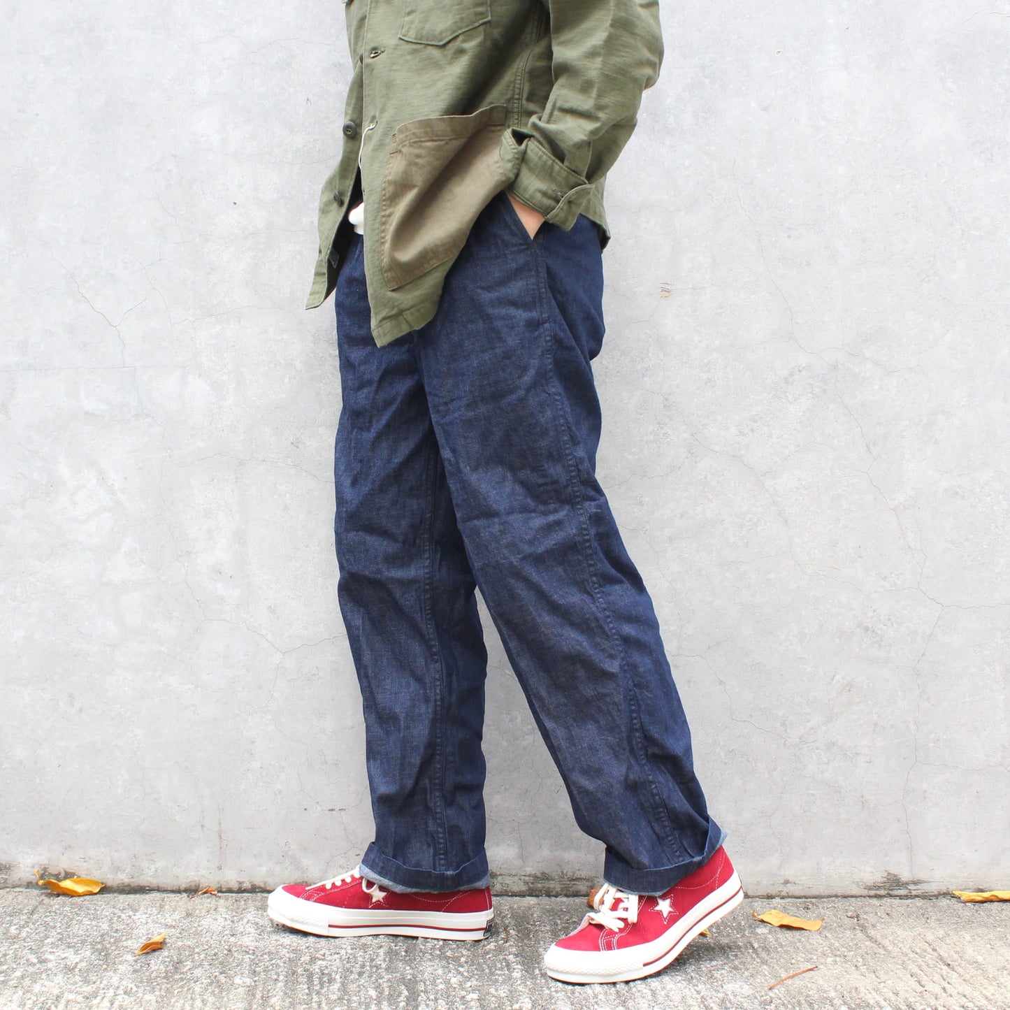 OrSlow - 8OZ TWO TUCK DENIM TROUSERS