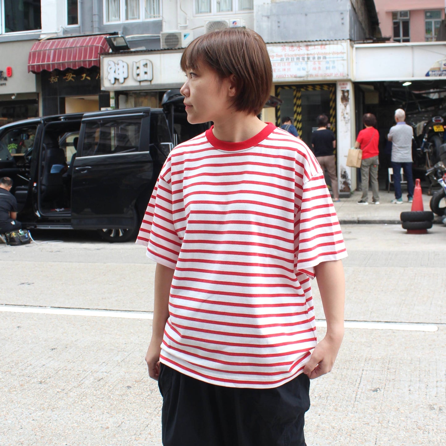 SOGLIA - OPEN END S/S BORDER TEE