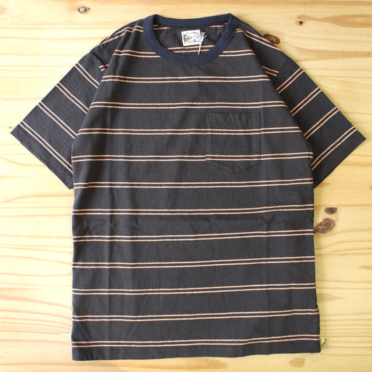 FELCO - AMERICAN VINTAGE STRIPE POCKET TEE (Charcoal)