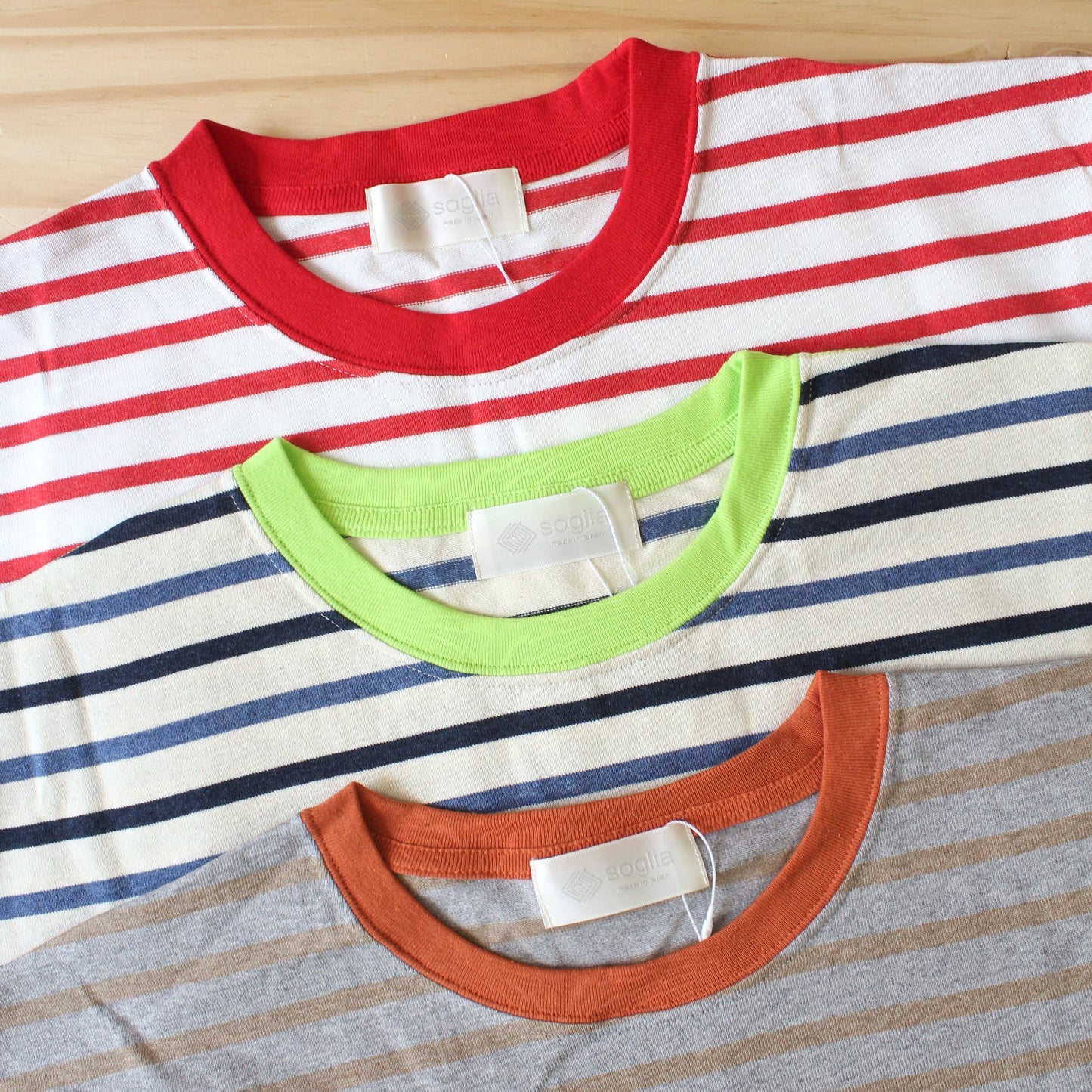 SOGLIA - OPEN END S/S BORDER TEE