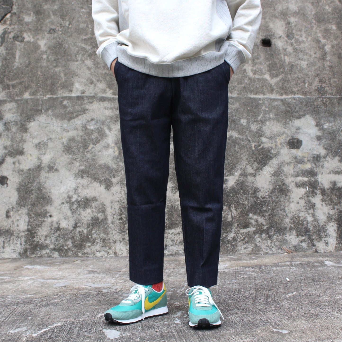 FLISTFIA - Denim Belted Trousers