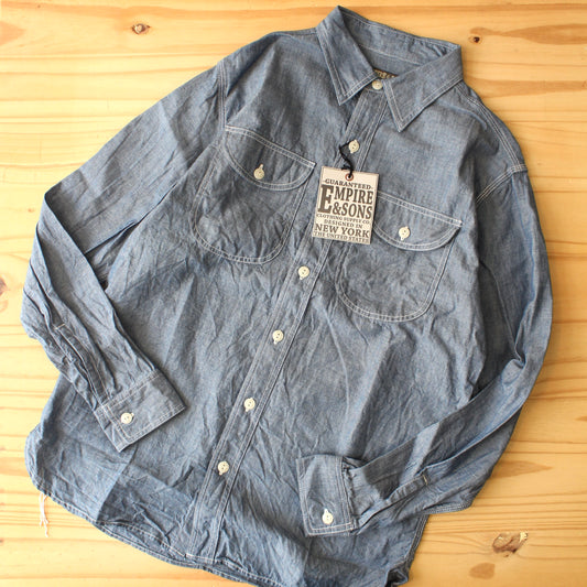 EMPIRE &amp; SONS -
 5OZ L/S WORK SELVAGE CHAMBRAY SHIRT