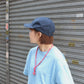 HIGHER - 
COTTON LINEN VINTAGE BACKSATIN CINCH BUCKLE CAP