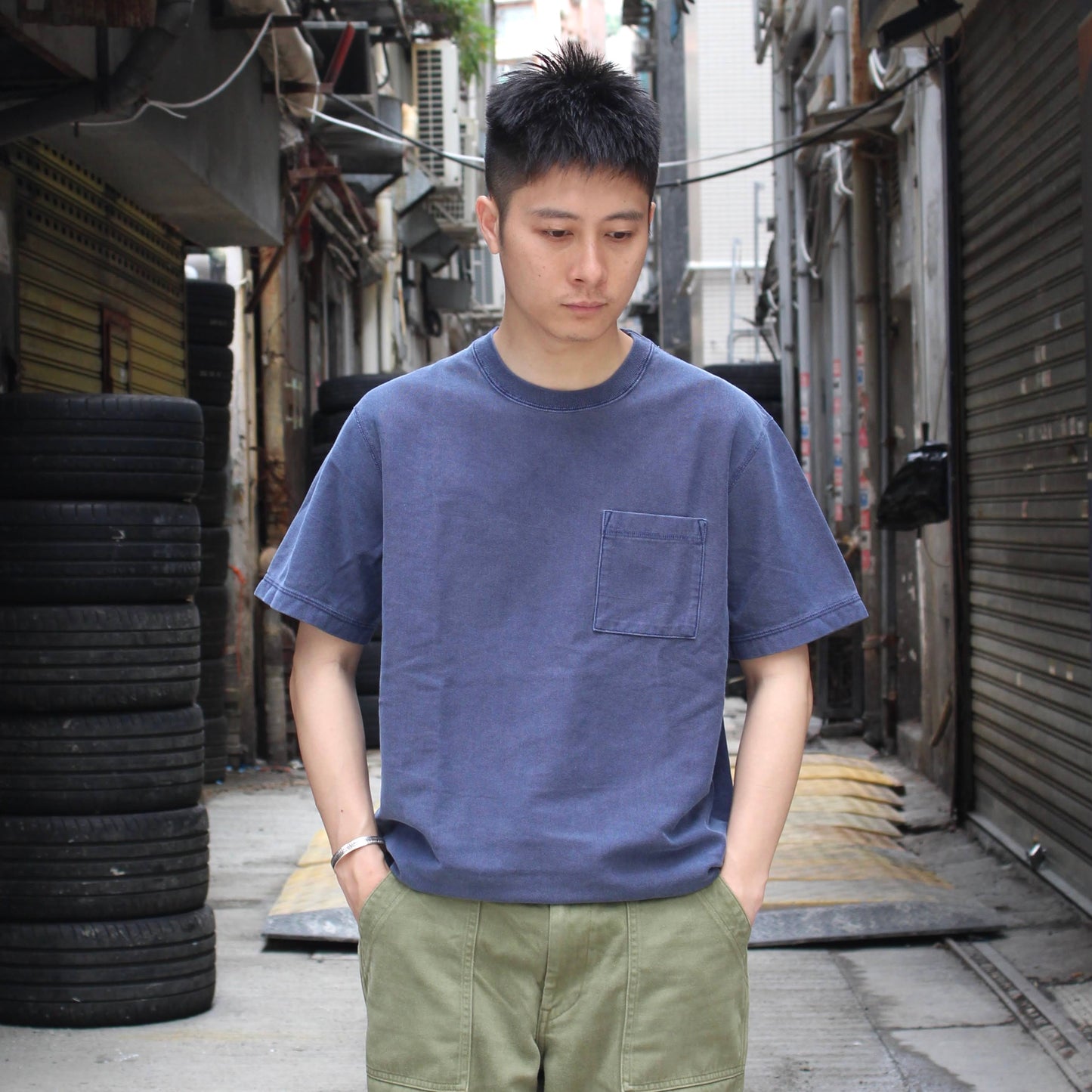 REDWOOD CLASSICS -
 PEARY S/S POCKET TEE
 GARMENT DYE