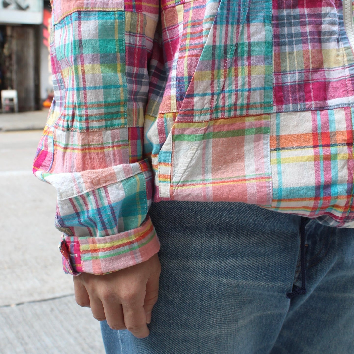 ARVOR MAREE -
MADRAS ZIP UP PARKA