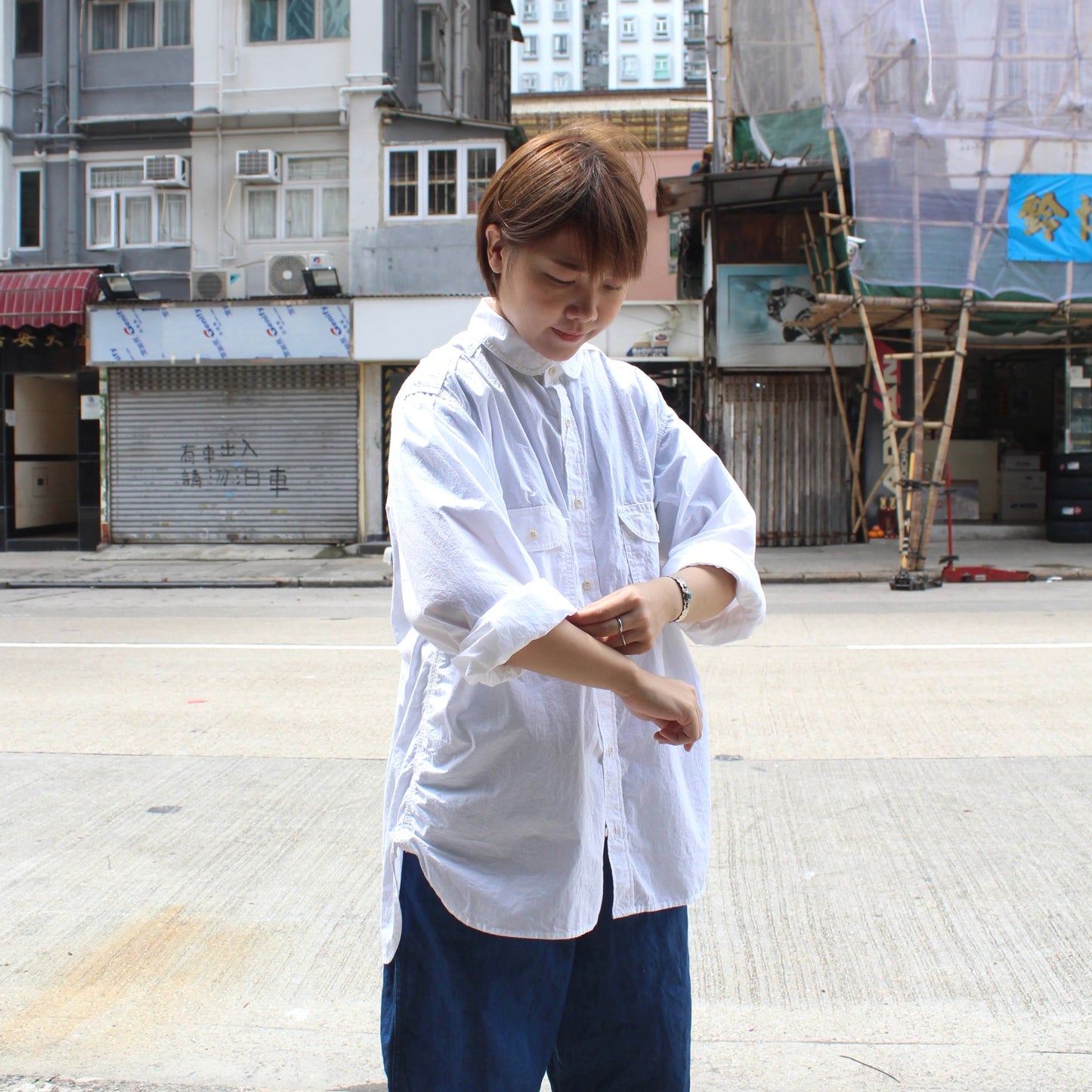 ORDINARY FITS -
 ROUND COLLAR SHIRTS