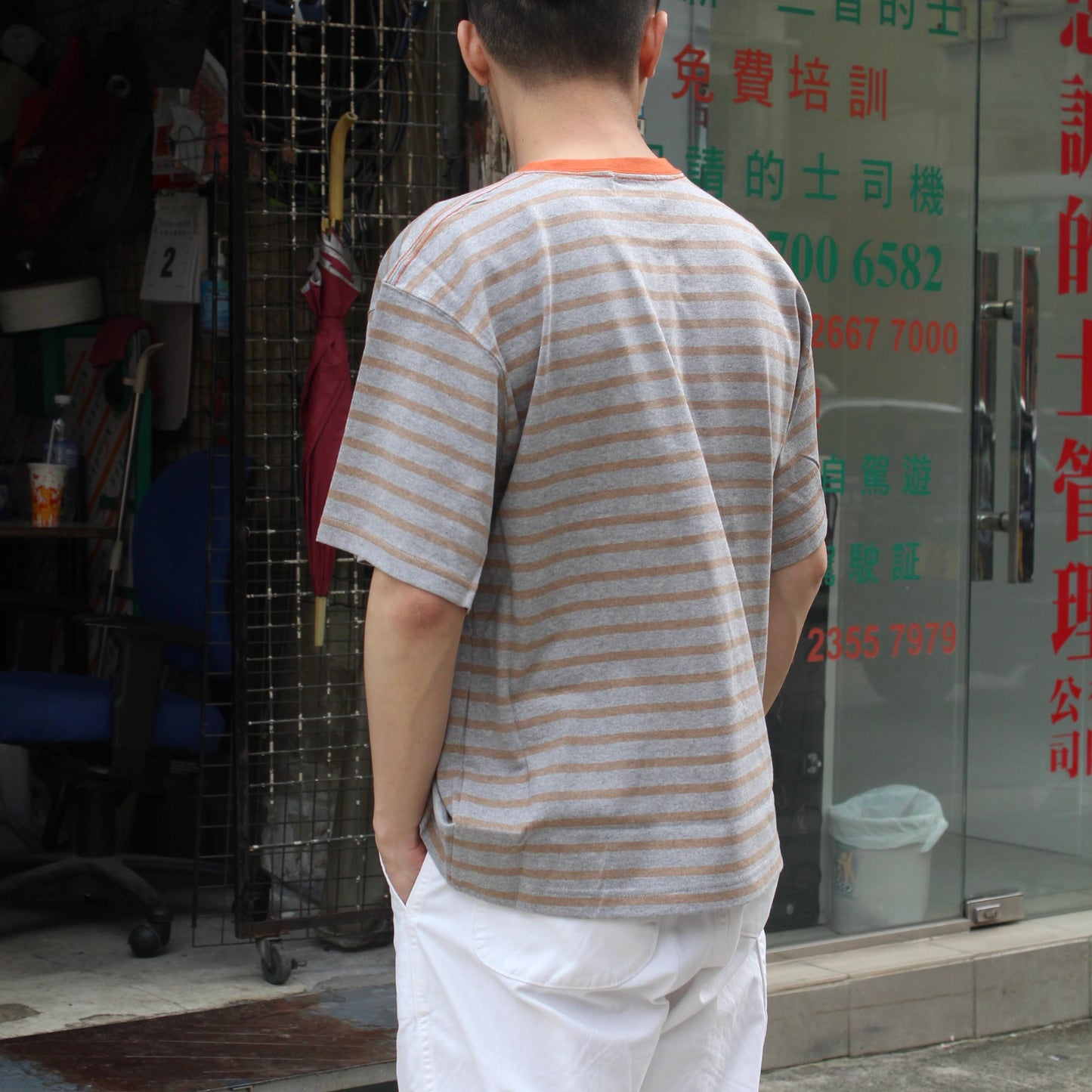 SOGLIA - OPEN END S/S BORDER TEE