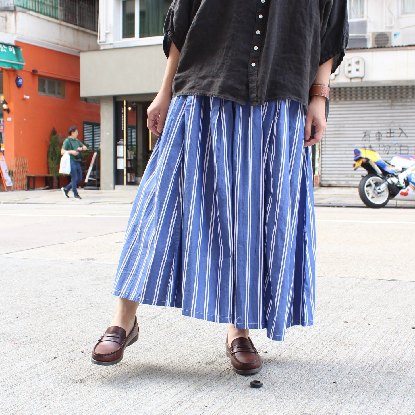 DMG -
 Stripe Board Long Skirt