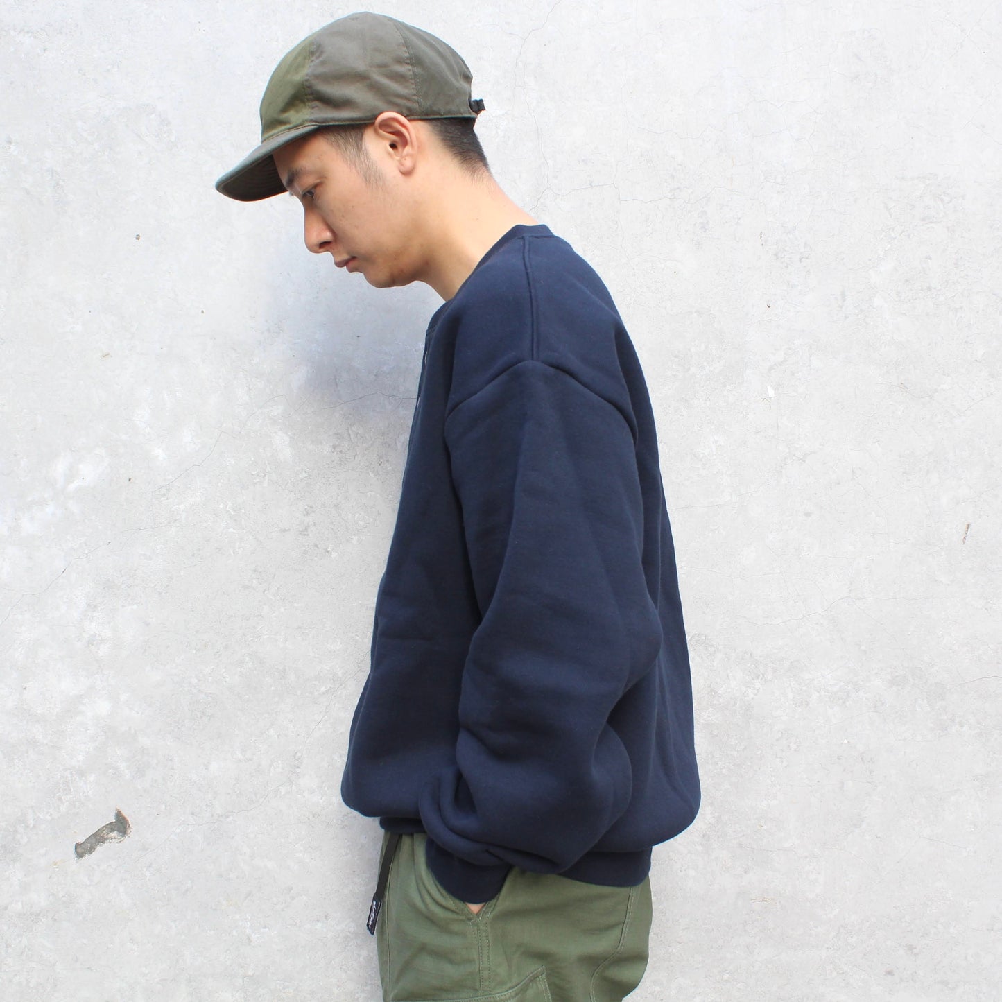 AheHee - HEAVYWEIGHT HENLEY NECK SWEAT