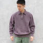 REDWOOD CLASSICS -
HEAVYWEIGHT HALF ZIP POLO SWEATSHIRT(GARMENT WASHED)