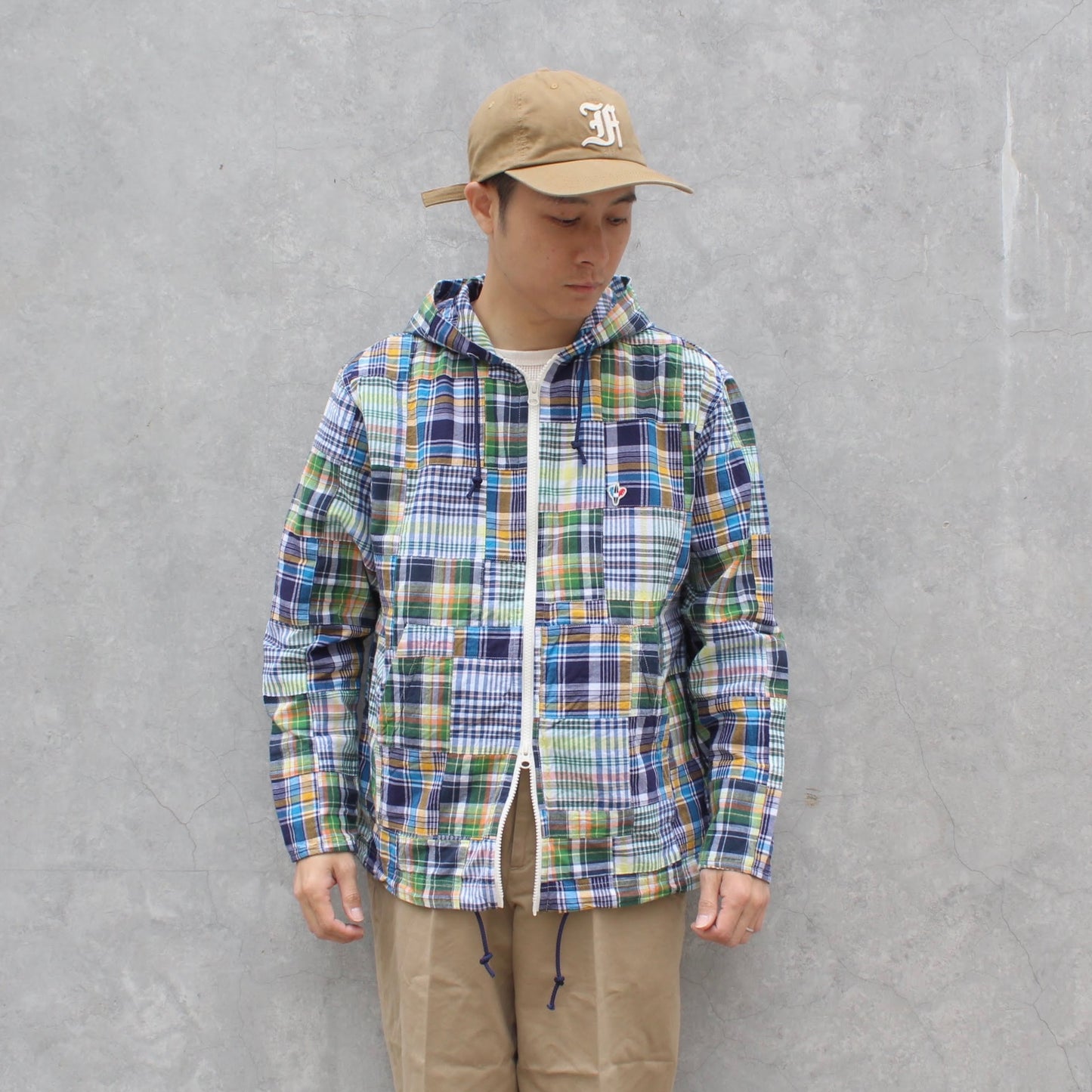 ARVOR MAREE -
MADRAS ZIP UP PARKA