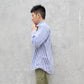 MANUAL ALPHABET -
 80/2 STRIPE SHIRT BULGING FIT