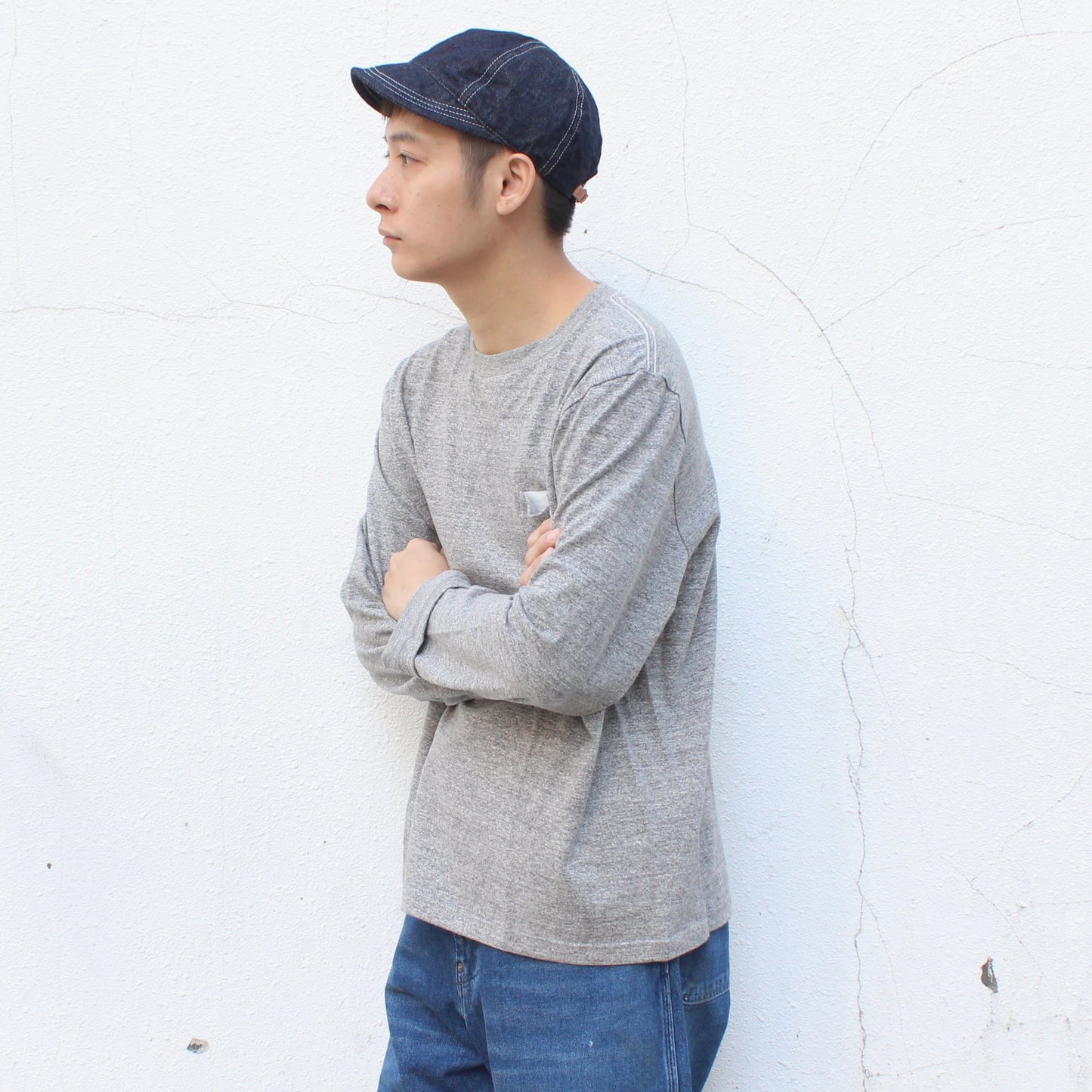 RIDING HIGH - 定番 LOOPWHEEL L/S POCKET TEE