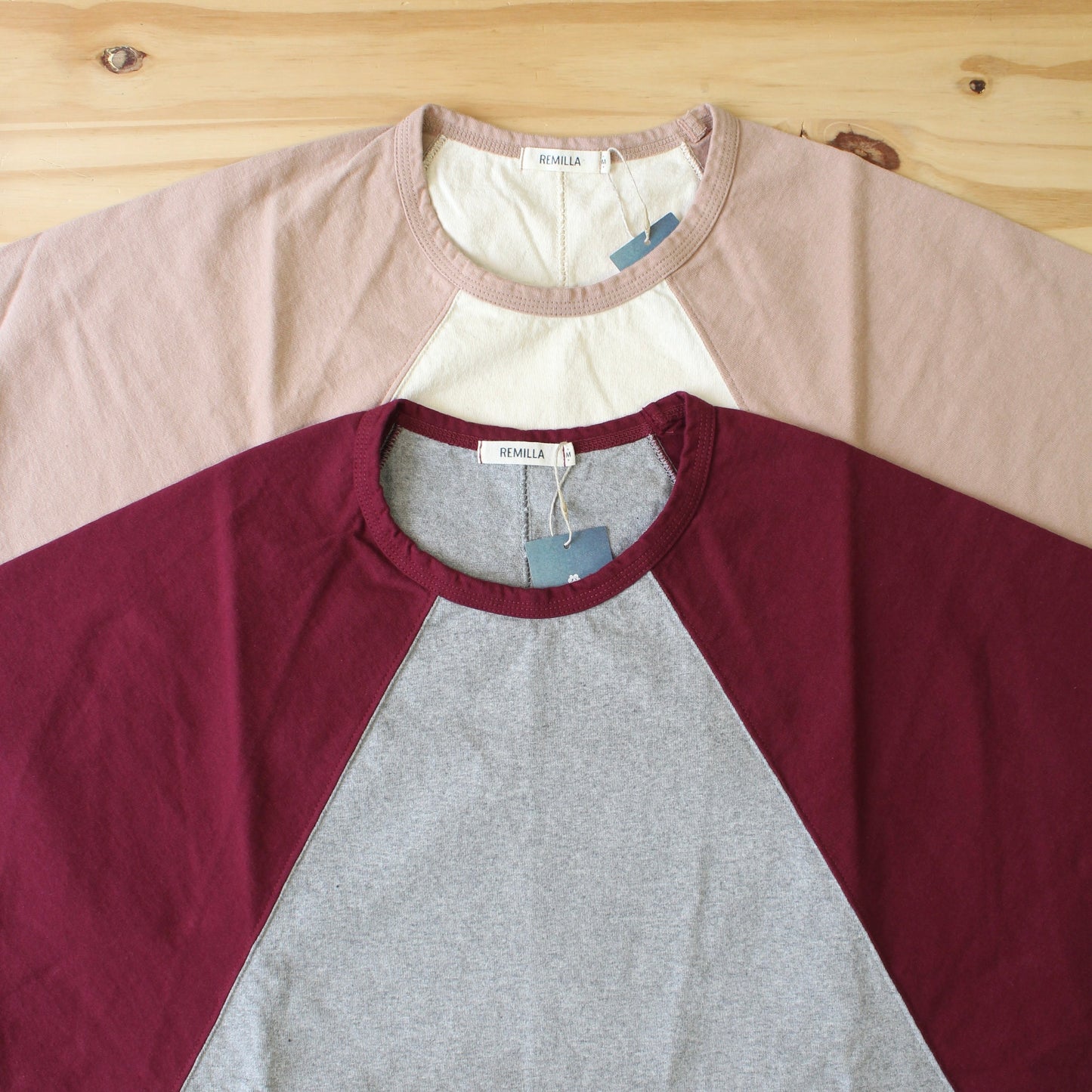 REMILLA -
 RAGLAN HALF SLEEVES TEE
