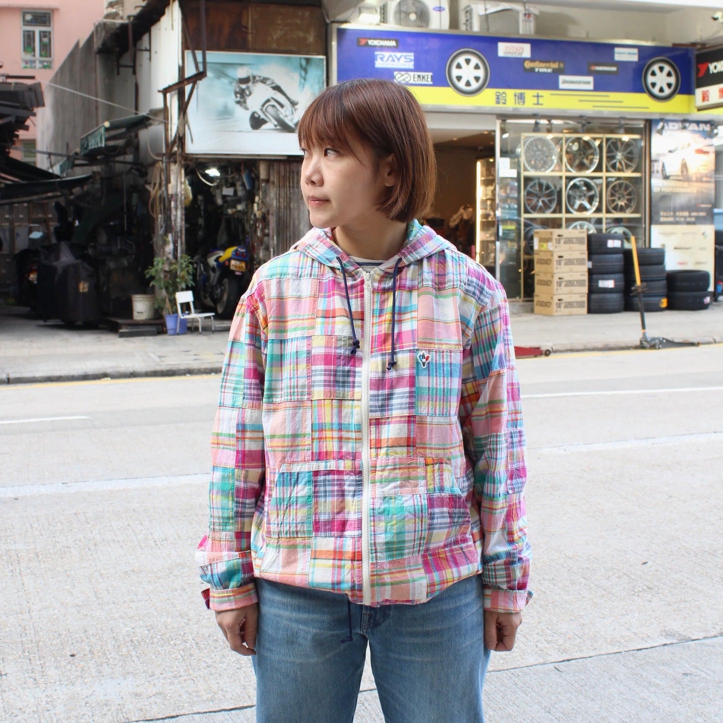ARVOR MAREE -
MADRAS ZIP UP PARKA