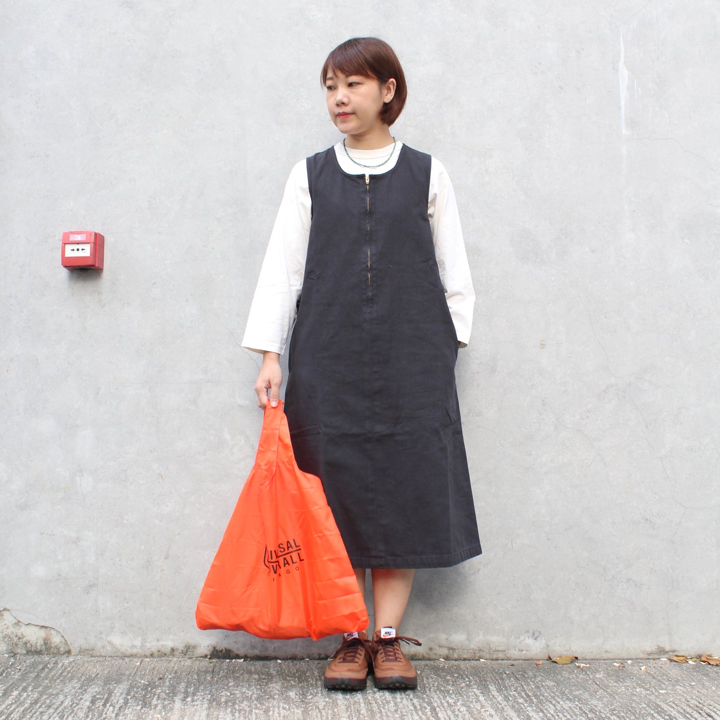 GRAMICCI -
 CANVAS MID-LENGTH DRESS