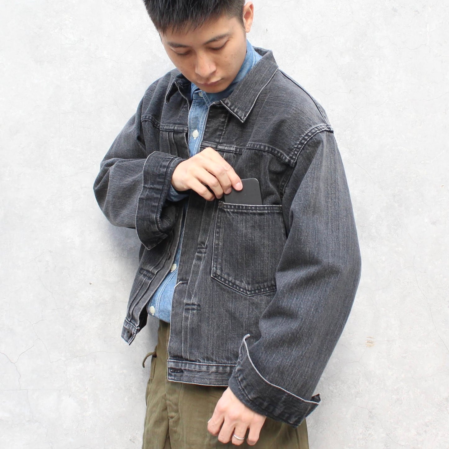 OrSlow -
 WWII TYPE1 BLACK DENIM JACKET(STONE WASH BLACK)