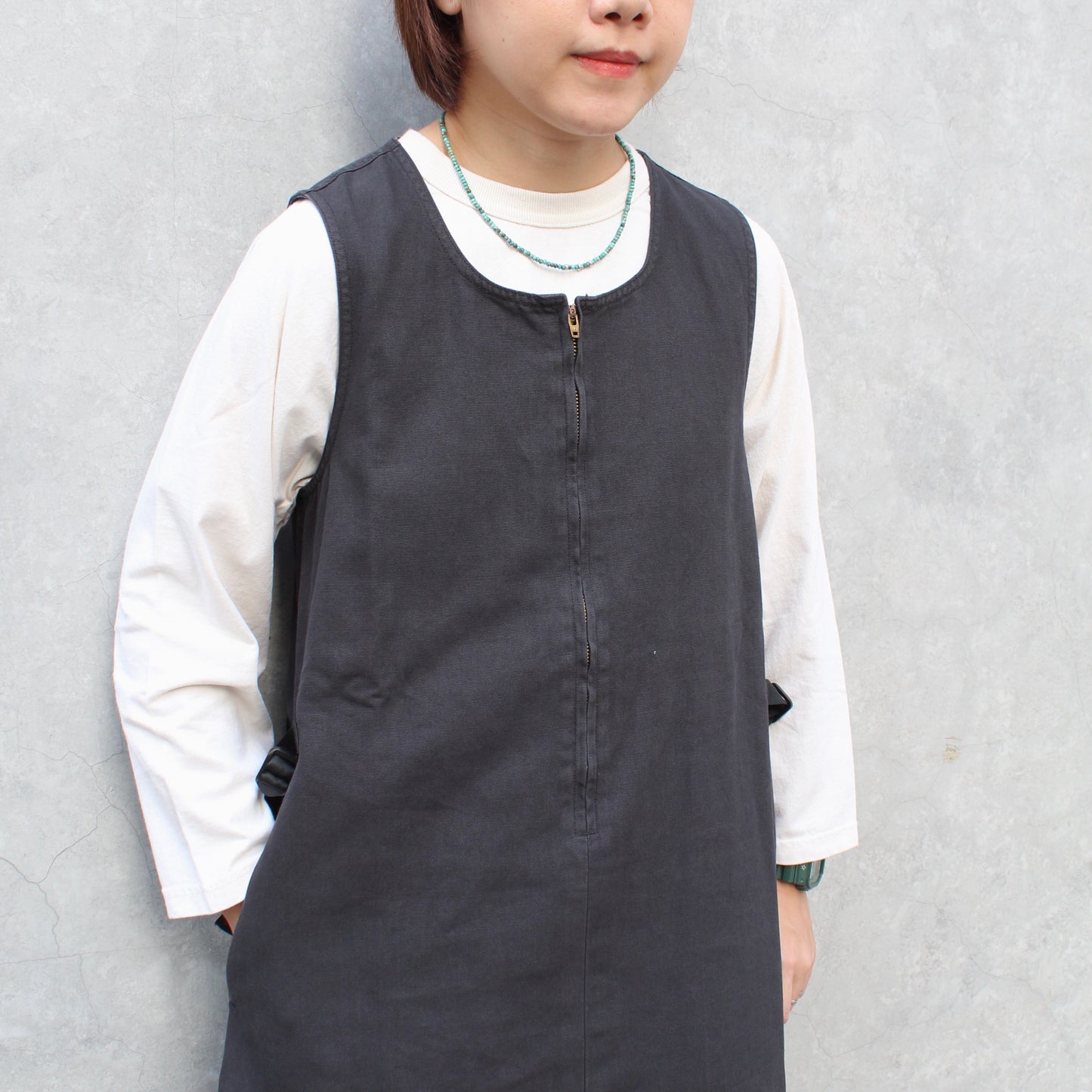 GRAMICCI -
 CANVAS MID-LENGTH DRESS