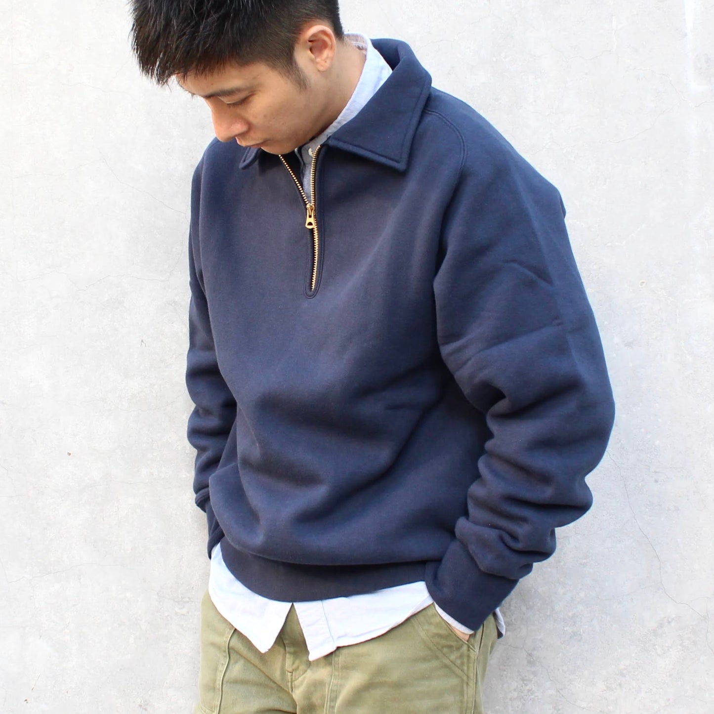 RIDING HIGH TOKYO - 
AZUMA TUBE FLEECE HALFZIP SWEAT