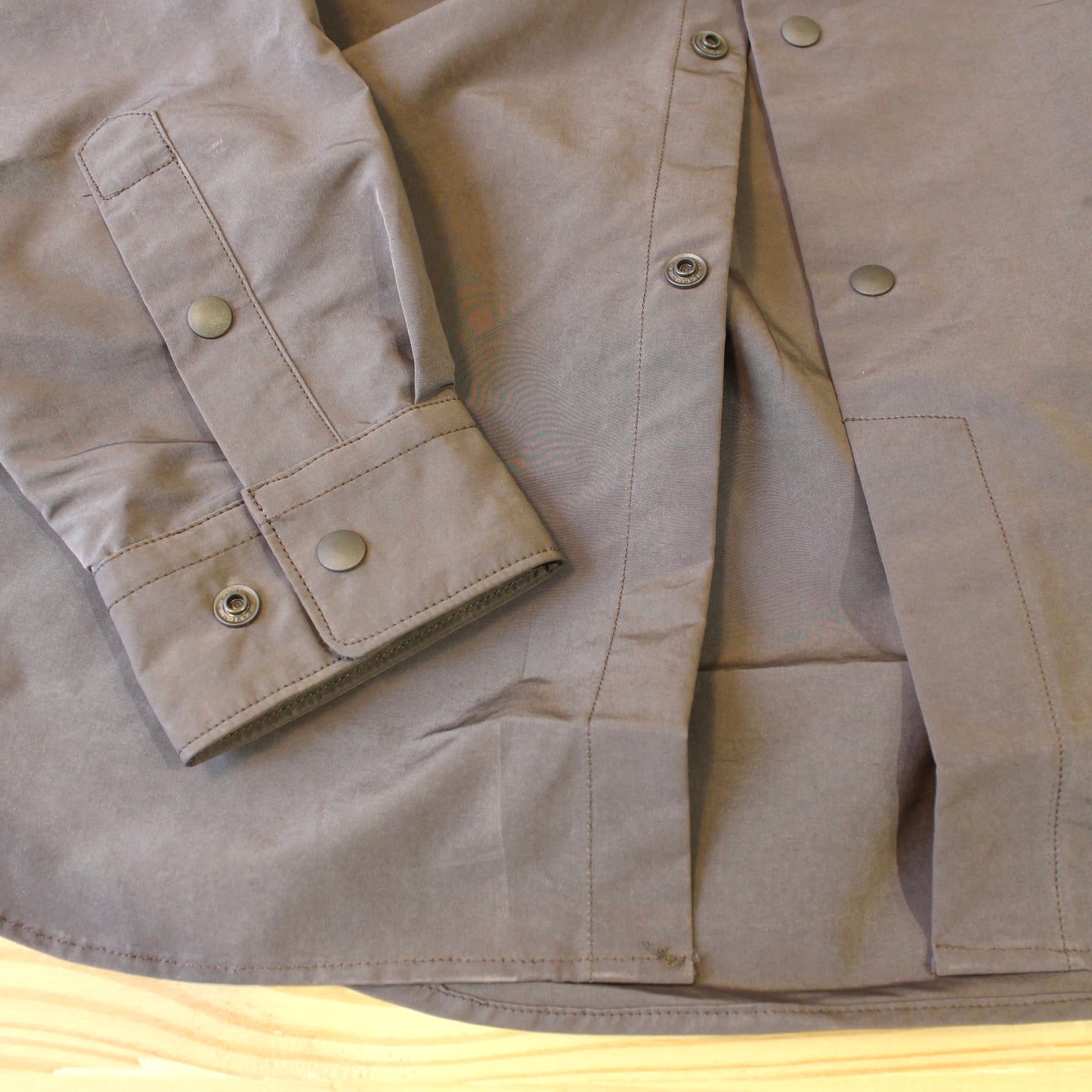 MANUAL ALPHABET -
 NEBEL TAFFTA BAND COLLAR SHIRT