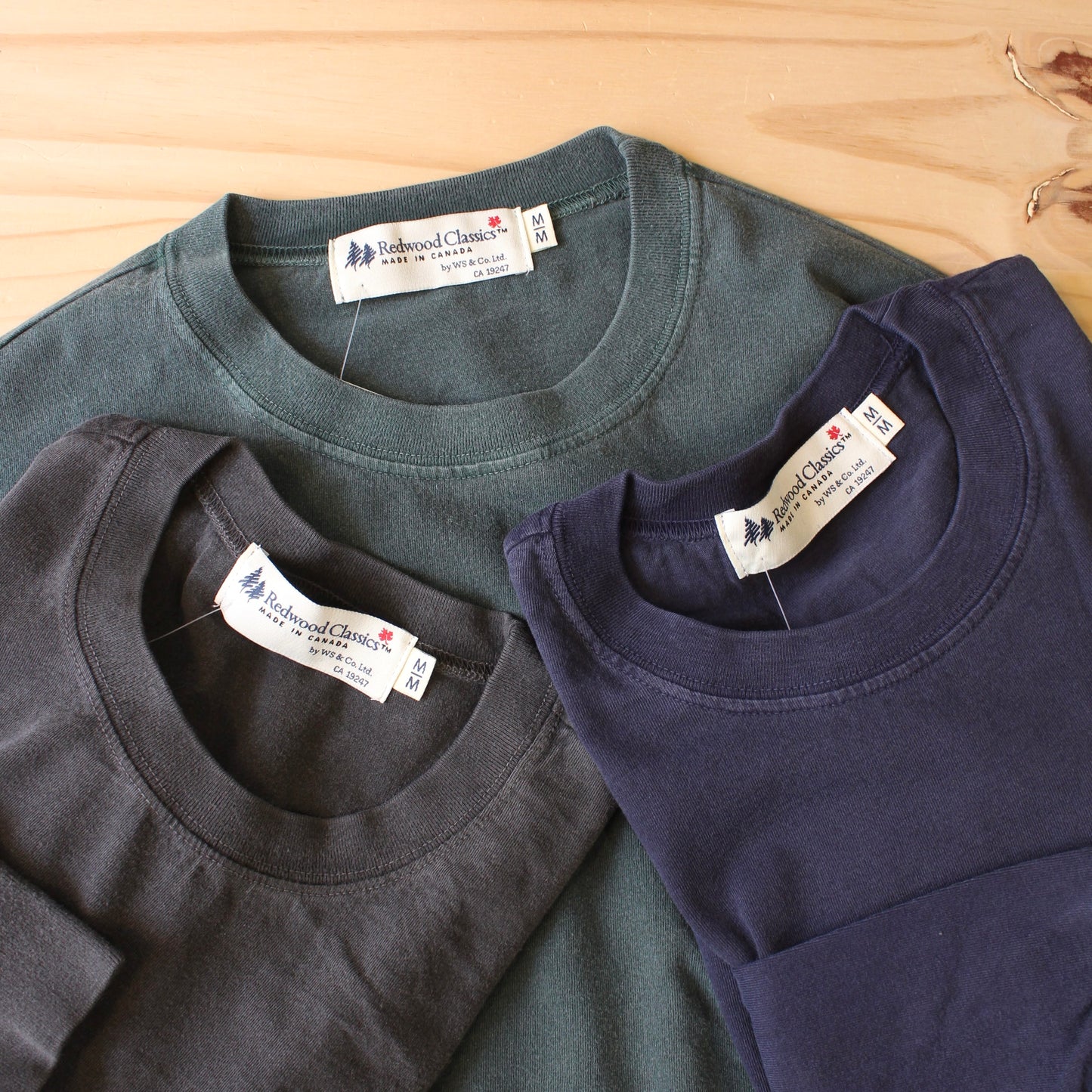 REDWOOD CLASSICS -
MOUNTAIN L/S CREW NECK TEE
(GARMENT DYE)