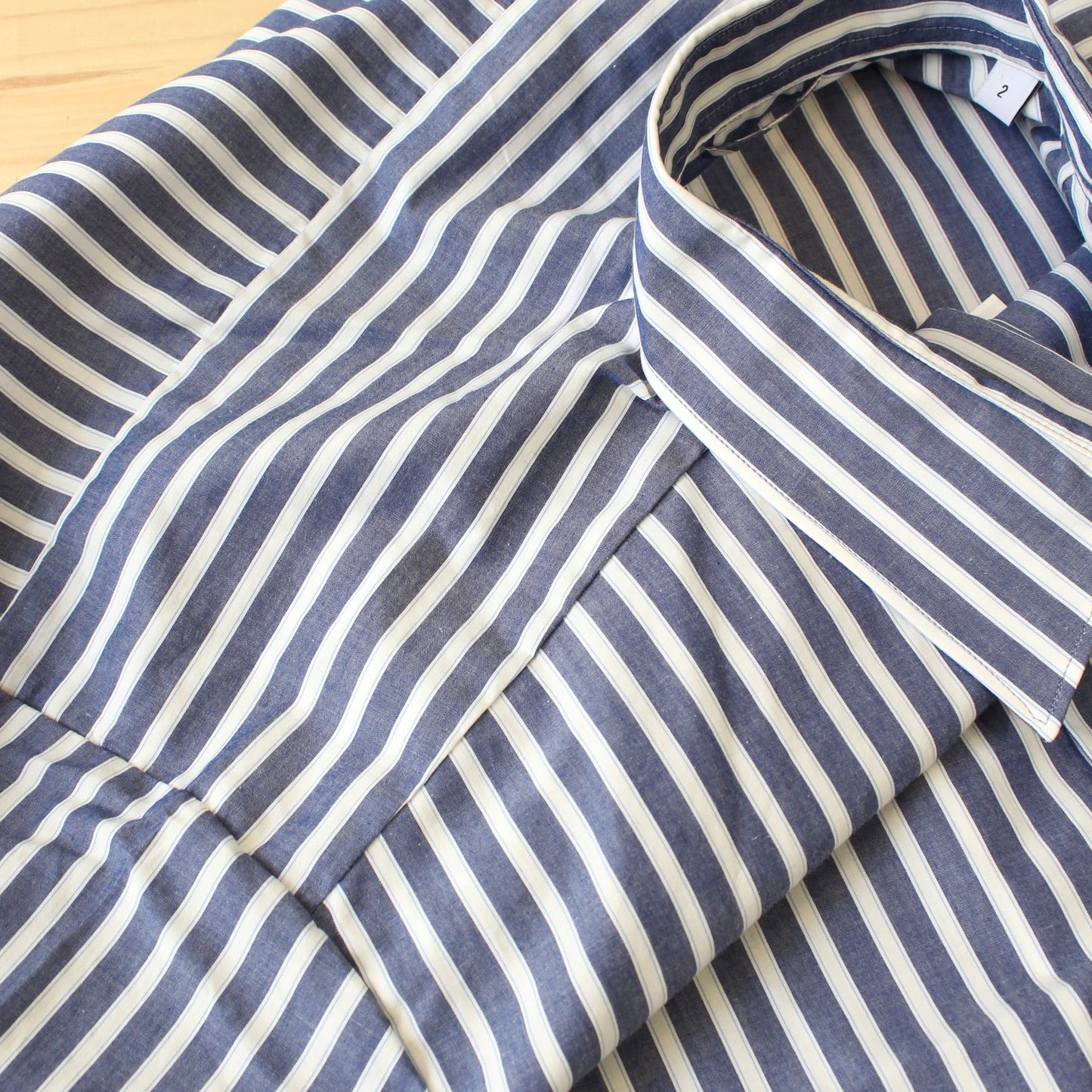 MANUAL ALPHABET - 
POPLIN STRIPE LOOSE FIT S/S SHIRT