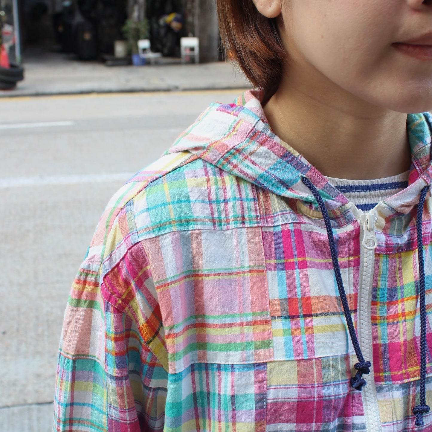 ARVOR MAREE -
MADRAS ZIP UP PARKA