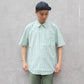 MANUAL ALPHABET - 
POPLIN STRIPE LOOSE FIT S/S SHIRT