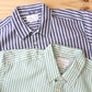MANUAL ALPHABET - 
POPLIN STRIPE LOOSE FIT S/S SHIRT