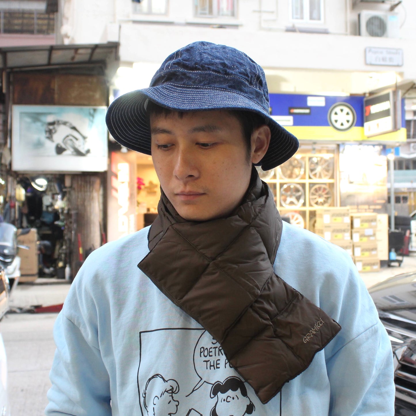 GRAMICCI × TAION
 INNER DOWN SCARF