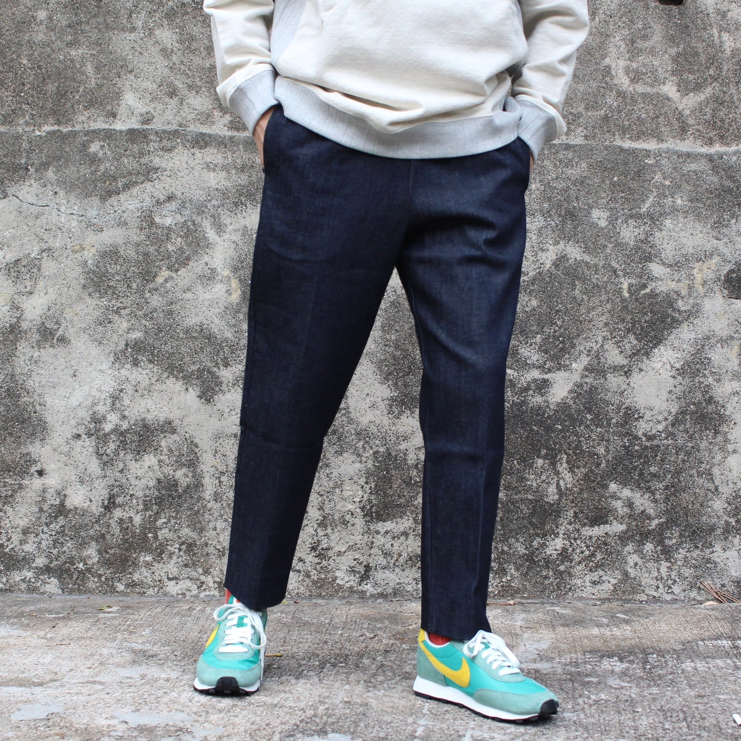 FLISTFIA - Denim Belted Trousers