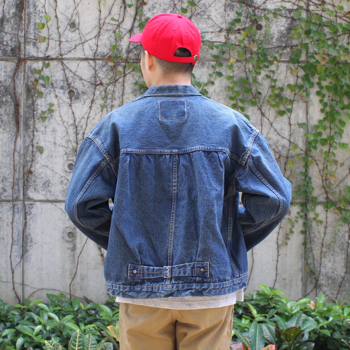Or Slow -
 40'S PLEATED FRONT BLOUSE DENIM JACKET (VINTAGE WASH)