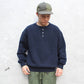 AheHee - HEAVYWEIGHT HENLEY NECK SWEAT