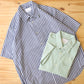 MANUAL ALPHABET - 
POPLIN STRIPE LOOSE FIT S/S SHIRT