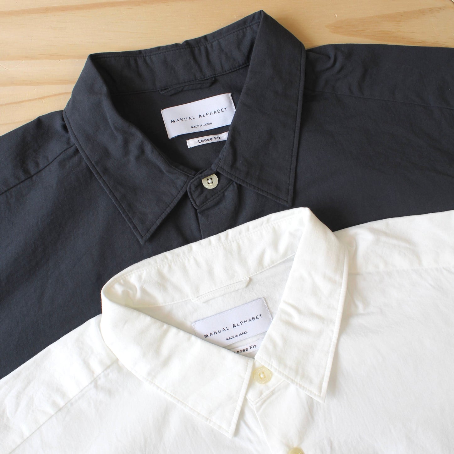 MANUAL ALPHABET - 
BROAD CLOTH LOOSE FIT RC SHIRT