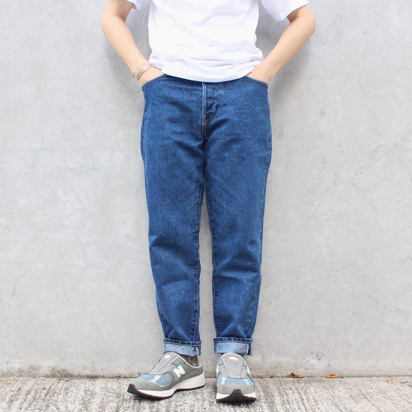 HATSKI - Loose Tapered Washi(日本和紙) Denim (Used Blue)