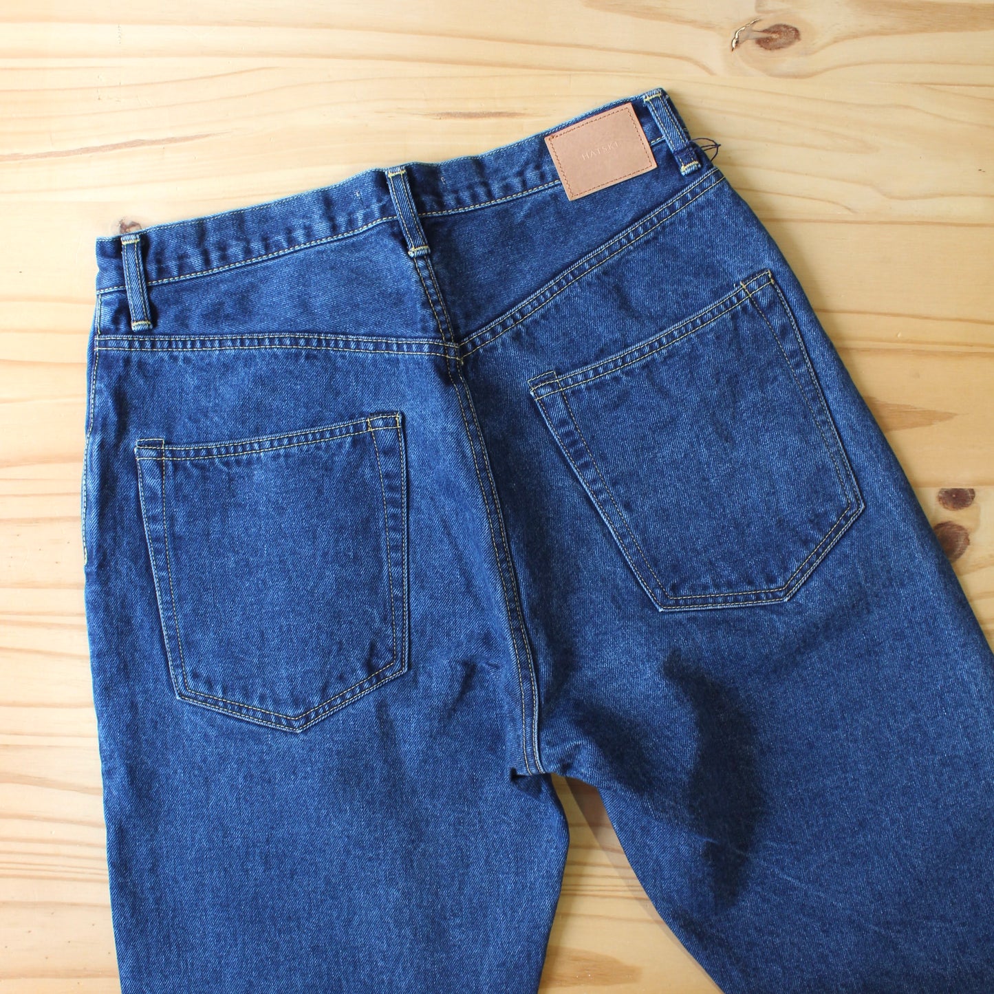 HATSKI - Loose Tapered Washi(日本和紙) Denim (Used Blue)