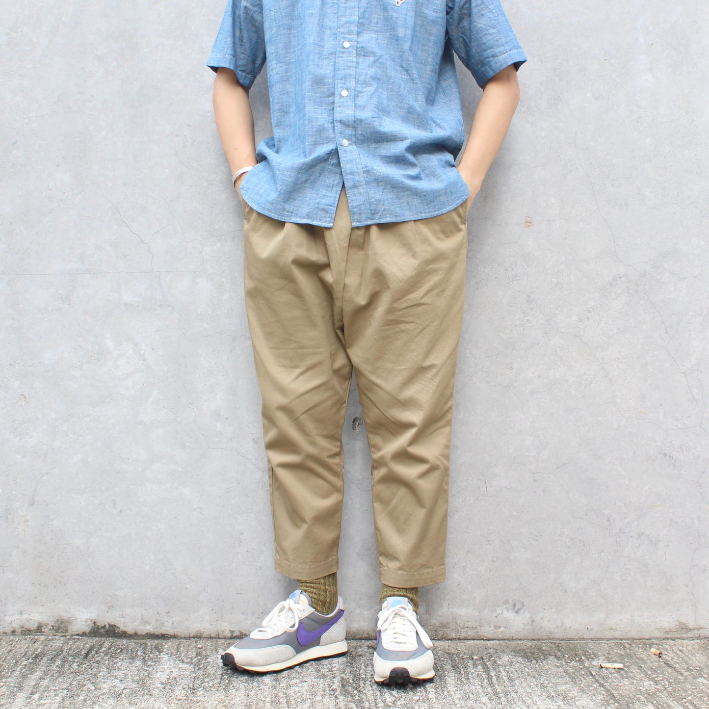 TRAVAIL MANUEL - COMPACT CHINO SADDLE PANTS
