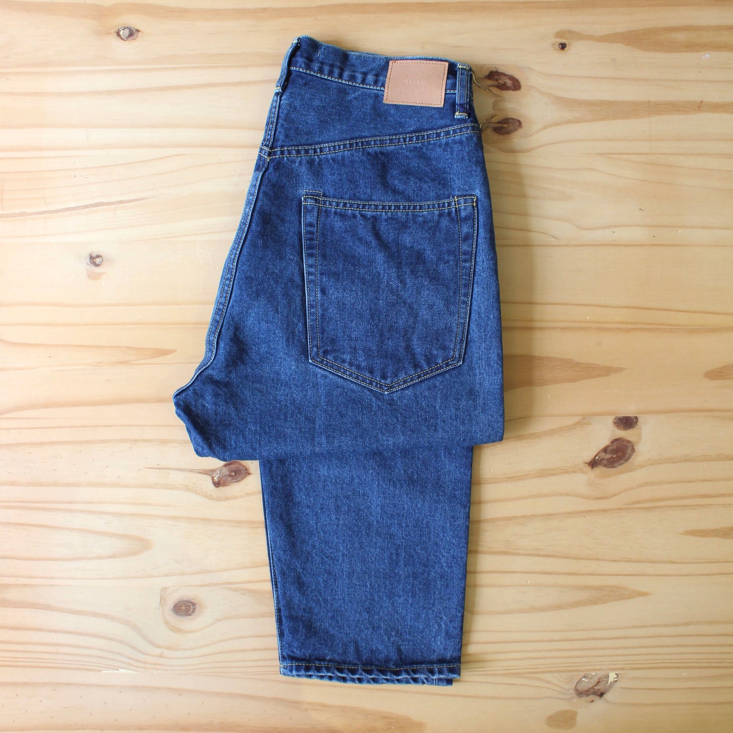 HATSKI - Loose Tapered Washi(日本和紙) Denim (Used Blue)