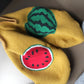 HOFFMANN - COTTON SOLE PILE WATERMELON PATTERN SOCKS